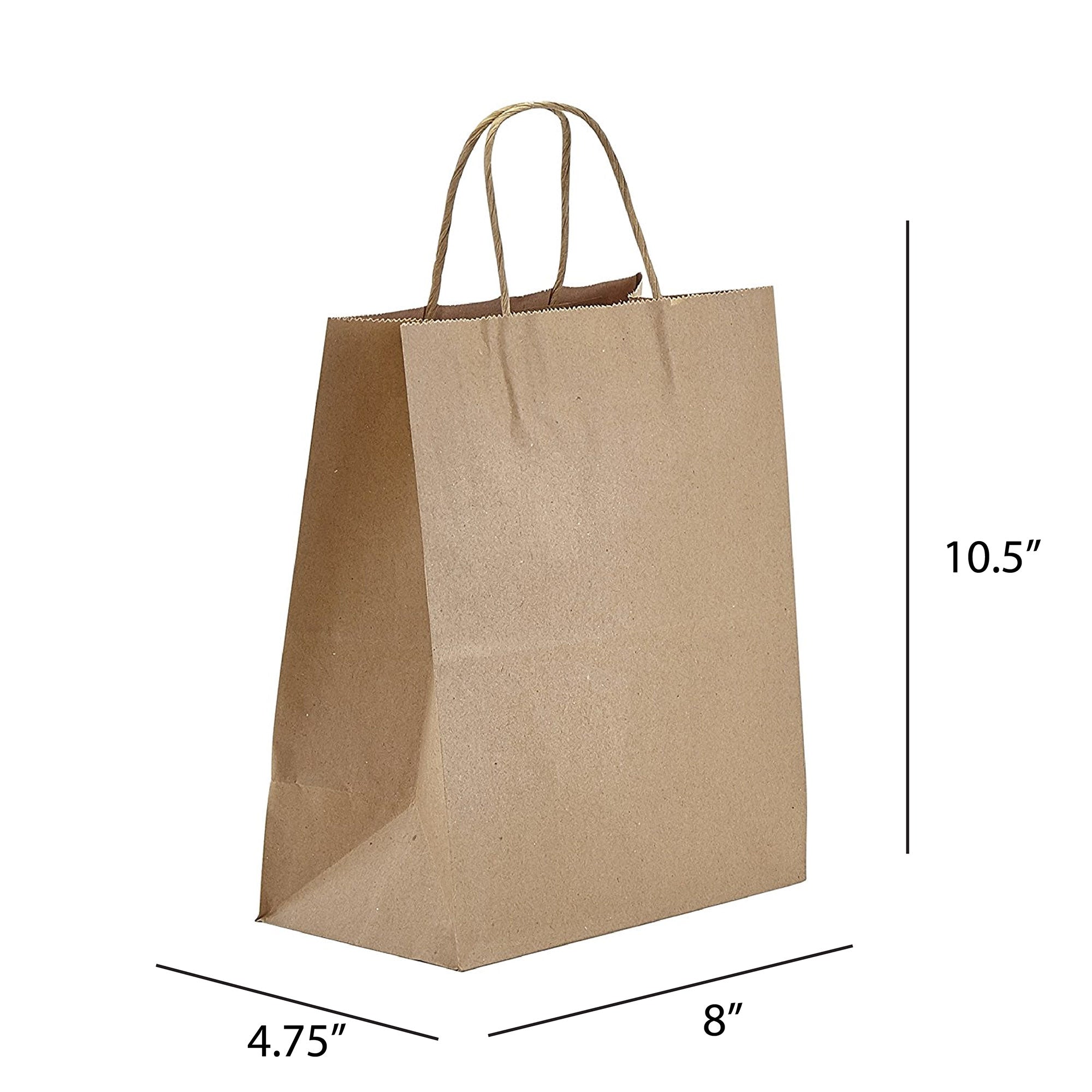 Brown Paper Bags With Handles – Kraft Shopping Bags, Bulk Gift Bags,  Delivery Catering Bags, Merchandise, Retail Food Service, Small Or Large |  islamiyyat.com